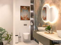 The harmony of comfort and style in a modern bathroom